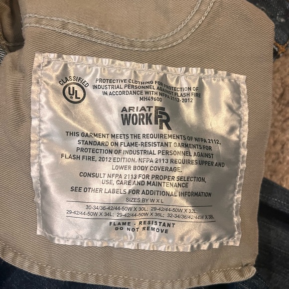 Ariat Men's Dark Blue Bootcut Work Jeans - Picture 5 of 8